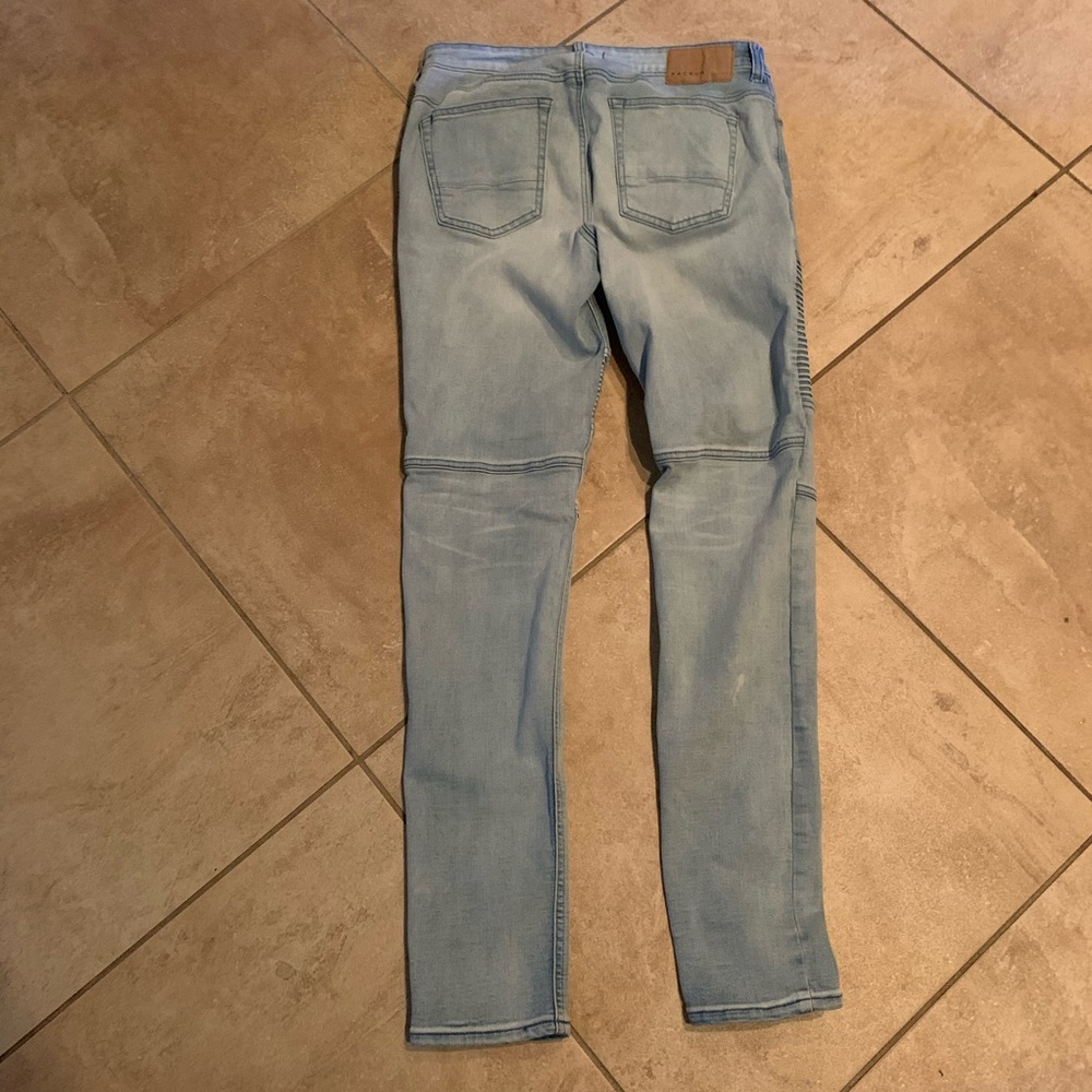 Pacsun men’s light biker stacked skinny jeans